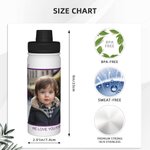 Gepersonaliseerde fotocollage sport Food-Grade roestvrij staal waterfles verjaardag kerstcadeau voor familie vrienden geschikt voor buiten woon-werkve