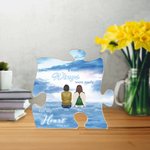 Personalized Your Wings Were Ready But My Heart Was Not Puzzle Acrylic Ornament Desk Decor Christmas Memorial Gift for Family