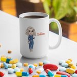 Personalized Nurse Ceramic Mug 11oz 15oz Funny Prescription Coffee Cup Nurse Week Appreciation Graduation Gift for Doctor Nurse