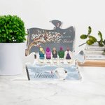Personalized A Piece Of My Heart Is In Heaven Puzzle Acrylic Ornament Memorial Desk Decor Gift for Family Friend