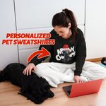 Sweatshirt unisexe personnalisé Lovely Dog Cat Portrait Christmas Cadeau de Noël pour la famille, les enfants et les amoureux des animaux de compagnie