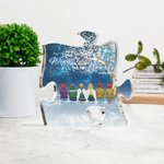 Personalised Your Wings Were Ready But My Heart Was Not Puzzle Acrylic Ornament with Names and Wings Home Decor Christmas Memorial Gift for Family