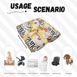 Set de 3 mantas personalizadas con nombre y lazo para el pelo Regalo de Navidad para bebé recién nacido Baby Shower