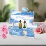 Personalized Your Wings Were Ready But My Heart Was Not Puzzle Acrylic Ornament Desk Decor Christmas Memorial Gift for Family