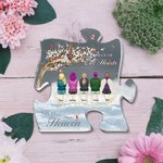 Personalized A Piece Of My Heart Is In Heaven Puzzle Acrylic Ornament Memorial Desk Decor Gift for Family Friend