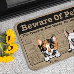 Personalizzato Beware of Pets The Owners Are Shady Door Mat Decorazione per la casa Regalo di Natale di compleanno per i proprietari di animali domestici