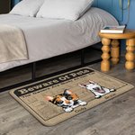 Personalizzato Beware of Pets The Owners Are Shady Door Mat Decorazione per la casa Regalo di Natale di compleanno per i proprietari di animali domestici