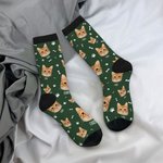 Chaussettes Personnalisées avec Nom et Portrait de l'Animal Cadeau Anniversaire Saint-Valentin pour Amateurs Propriétaires des Chiens