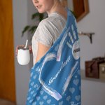 Personalized Gradient Handprints Love Heart Multi Colour Family Blanket with 1-13 Names Christmas Day Mother's Day Gift for Grandmother Mother