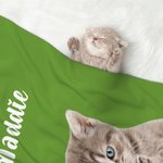 Personalised Pet Photo Name Soft Blanket Birthday Christmas Gift for Dog Puppy Cat