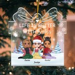 Personalisierte Life Is Better With Sisters Geschenk Form Acryl Ornament Weihnachten Geburtstag Geschenke für Freunde
