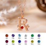 Personalisierte Zweige und Blätter Design Halskette mit Geburtsstein Weihnachten Geburtstag Valentinstag Geschenk für sie