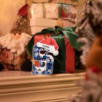 Décoration Noël en Bois Forme de Lettre Style Plaid Ornement Suspendu de Maison et d'Arbre Noël Spain Cadeau pour la Famille