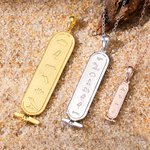 Personalizzato Egitto Cartouche Nome Collana Geroglifico Egitto Collana regalo di Natale per la famiglia amico
