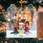 Personalisierte Seele Schwestern Geschenk Form Acryl Ornament Weihnachten Geburtstag Geschenke für Freunde