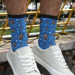 Chaussettes Personnalisées avec Nom et Portrait de l'Animal Cadeau Anniversaire Saint-Valentin pour Amateurs Propriétaires des Chiens