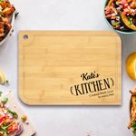 Personalised Her Kitchen Chopping Board with Engraved Text Thanksgiving Gift Birthday Gift for Cooking Lover