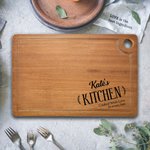 Personalised Her Kitchen Chopping Board with Engraved Text Thanksgiving Gift Birthday Gift for Cooking Lover