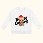 Gepersonaliseerd Lief Huisdier Portret Kerst Unisex Sweatshirt Kerstcadeau voor Familie Kid Kat Hond Liefhebber