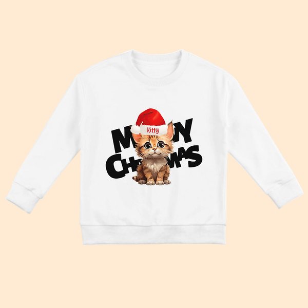 Personalizzato Lovely Pet Portrait Natale Felpa Unisex Regalo di Natale per famiglia bambino gatto cane amante