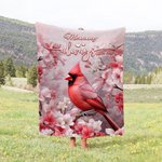 Couverture polaire douce à motifs cardinaux personnalisée Cadeau de mémoire