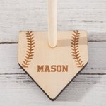 Personalizada de béisbol Softbol Campeonato Homeplate apilados de madera titular del anillo con el texto grabado Navidad Cumpleaños Regalo para los am