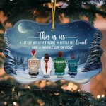 Personalized A Little Bit Of Crazy A Little Bit Loud Irregular Shape Ceramic Ornament Christmas Gift Memorial Gift for Family