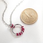 Personalised Morse Code Hidden Message Anodized Circle Necklace Collars Jewellery Submissive Necklace Birthday Anniversary Gift for Women