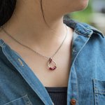 Personalised Morse Code Hidden Message Anodized Circle Necklace Collars Jewellery Submissive Necklace Birthday Anniversary Gift for Women