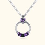 Personalised Morse Code Hidden Message Anodized Circle Necklace Collars Jewellery Submissive Necklace Birthday Anniversary Gift for Women
