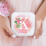 Personalised Birth Flower Jewellery Box with Name Christmas Birthday Gift for Woman