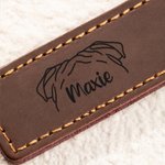 Porte-clés en Cuir PU Personnalisé avec Nom et Oreilles de Chien ou Chat Gravés Cadeau d'Anniversaire Noël pour Amoureux des Animaux de Compagnie