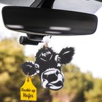 Ornement Suspendu Personnalisé avec Texte Motif de Vache Parfum Rafraîchissant Cadeau Noël Pendaison de Crémaillère pour Amoureux de Vache