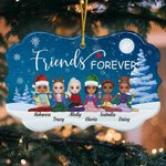 Ornamento de Cerámica Personalizado Friends Forever Forma Irregular Regalos de Navidad Cumpleaños para Amigos