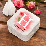 Personalised Birth Flower Jewellery Box with Name Christmas Birthday Gift for Woman