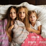 Personalized Multi-Color Kid Baby Flannel Sherpa Dot Blanket with Name Christmas Gift Baby Shower Gift for Kid Family