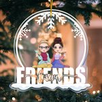 Personalized Christmas Snowflake Friends Acrylic Ornament Christmas Birthday Gifts for Besties Sister