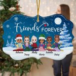 Ornamento de Cerámica Personalizado Friends Forever Forma Irregular Regalos de Navidad Cumpleaños para Amigos