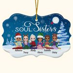 Personalizowana ceramiczna ozdoba Soul Sisters o nieregularnym kształcie Świąteczne prezenty urodzinowe dla przyjaciół
