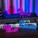 Gepersonaliseerde 3D afgedrukte uitgeholde PLA bureau naamplaat voor terug naar school Leraar Waardering Gift voor leraar