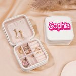 Scatole portagioie da viaggio personalizzate con nome Compleanno Damigella d'onore Regalo per la festa della mamma per le ragazze Madre Moglie Amici