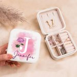 Personalised Birth Flower Jewellery Box with Name Christmas Birthday Gift for Woman