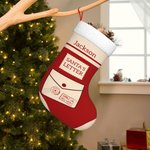 Personalisierte Santa's Letter Weihnachtsstrumpf mit Namen Weihnachtsbaum Dekoration perfektes Geschenk für Kinder