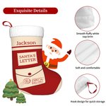 Personalisierte Santa's Letter Weihnachtsstrumpf mit Namen Weihnachtsbaum Dekoration perfektes Geschenk für Kinder