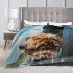 Personalised Pet Photo Portrait Blanket Photo Keepsake Home Decoration Birthday Christmas Memorial Gift for Family Friend Pet Lover