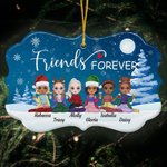 Ornamento de Cerámica Personalizado Friends Forever Forma Irregular Regalos de Navidad Cumpleaños para Amigos