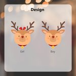 Sacco regalo di Natale personalizzato con renna Sacco di Babbo Natale con coulisse su due lati e mini etichetta Regalo per bambini in famiglia