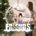 Personalized Christmas Snowflake Friends Acrylic Ornament Christmas Birthday Gifts for Besties Sister