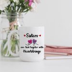 Tazza in ceramica personalizzata Friends Are Tied Together With Heartstrings con 2-6 nomi Migliore amicizia Regalo di compleanno di Natale per sorelle