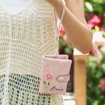 Personalisierte PU-Leder Geldbörse mit Aquarell Geburtsblume und Namen Mehrfächer Portemonnaie Münze Fach Geburtstag Weihnachten Geschenk für Damen